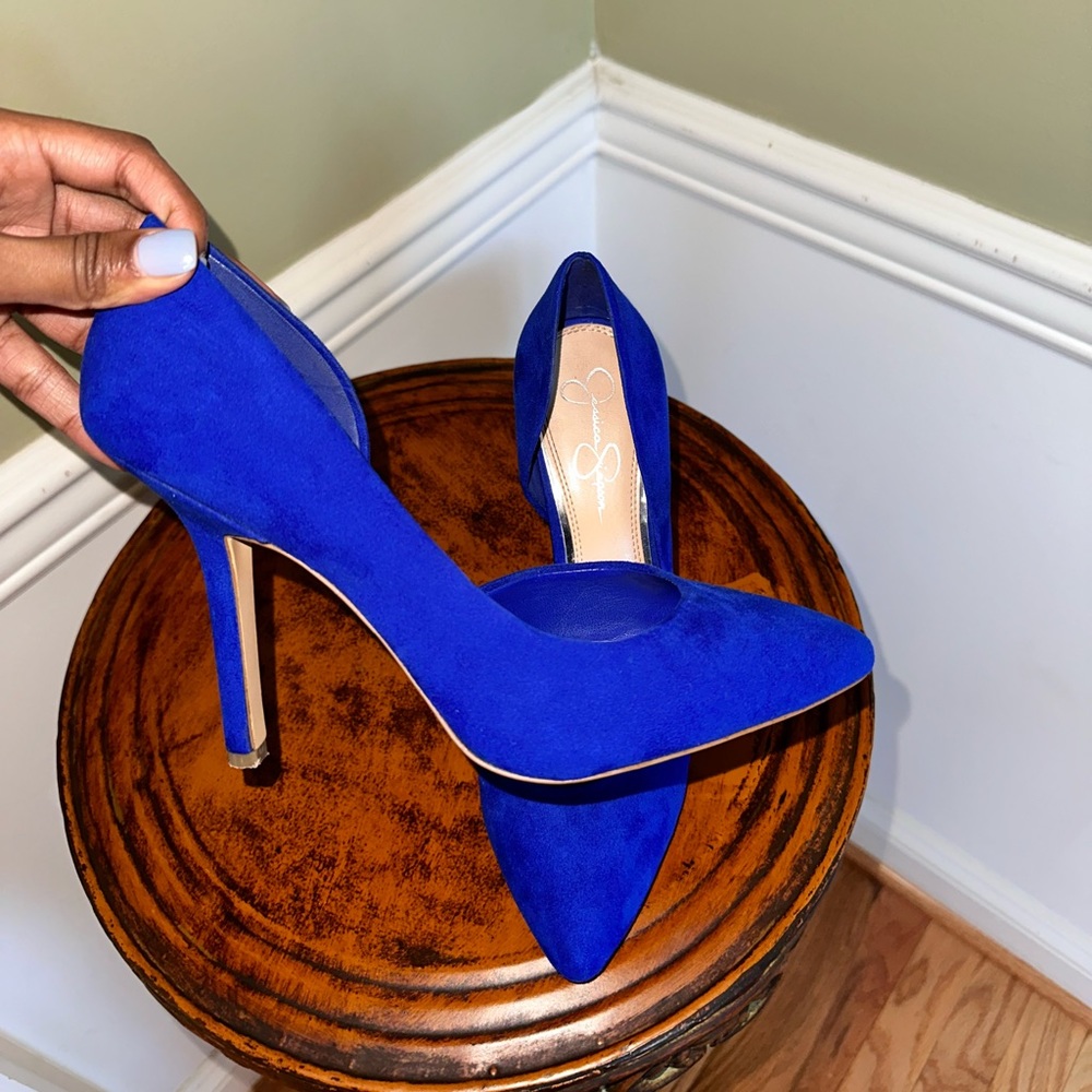Cobalt Blue Jessica Simpson Pumps, Size 8 (Never Worn)